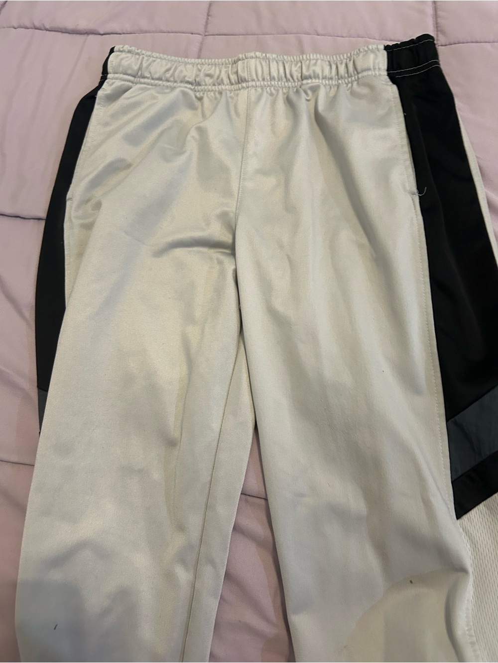 Kids grey  Athletic Track Pants with Black Side Panels
